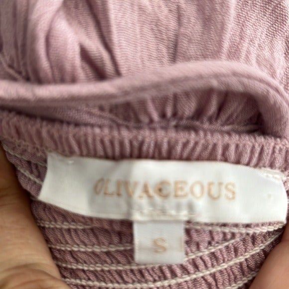 Olivaceous rayon lavender dress tube top halter attached to‎ wrap skirt - Picture 9 of 10